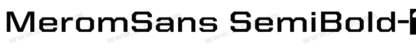 MeromSans SemiBold字体转换